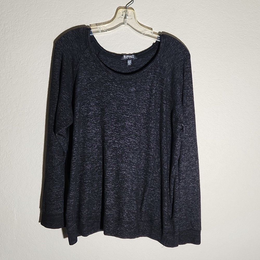 Buffalo David Bitten Womens Sweater Size XL Black Heather Gray